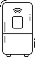 A refrigerator with a wifi icon on it vector