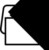 A black and white image of a black and white square vector