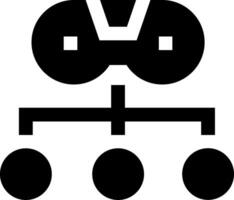 A black and white image of a computer with four dots vector