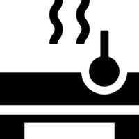 A black and white image of a stove vector