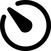 A black and white icon of a clock vector