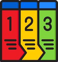 A colorful set of numbers with the number 12 vector