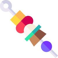 A colorful, geometric object with a handle vector