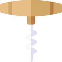 A wine corkscrew with a cork in it vector