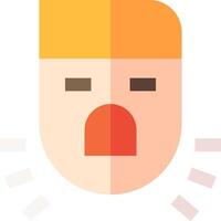A man with a red nose and a yellow face vector
