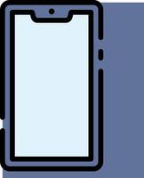 A smartphone with a blank screen on a white background vector