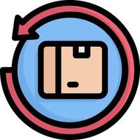 A box with a red arrow pointing to it vector