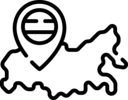 A map marker with a smiley face on it vector