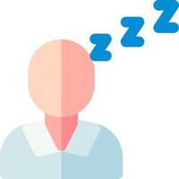 A man with a sleeping face and a sleeping head vector