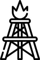 A black and white logo of a tower with a crown on top vector