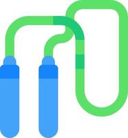 A blue and green jump rope vector