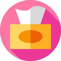 A tissue box with a white tissue inside vector