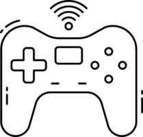 A game controller with a wifi symbol on it vector