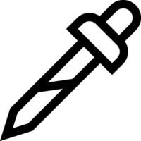 A black and white icon of a screwdriver vector