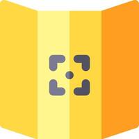 A yellow folder with a square in the middle vector