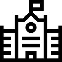 A black and white image of a building vector