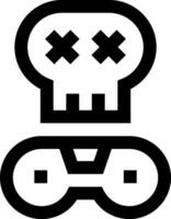 A skull with two crossed eyes and a pair of glasses vector