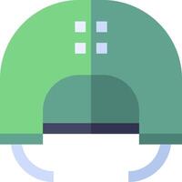 A green cap with a white cross on it vector