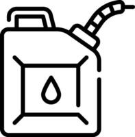 A jerry can with a hose and a drop of oil vector