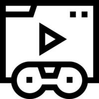 A black and white player icon vector