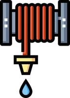 A water pipe with a drop of water vector