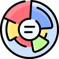 A colorful circle with a circle inside it vector