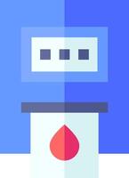 A flat icon of a machine with a red heart vector