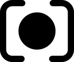 A black and white square with a circle in the middle vector