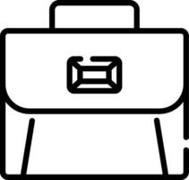 A black and white image of a briefcase vector