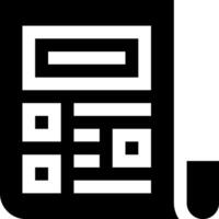 A calculator icon with a pencil and paper vector