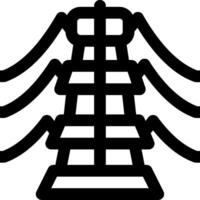 A tower with three lines on it vector