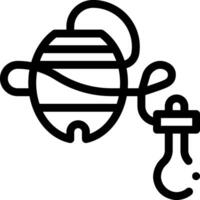 A black and white image of a light bulb and a hook vector
