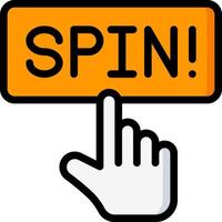 Spin button illustration design vector