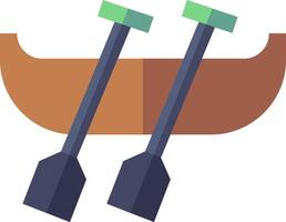 Two oars in a boat with a white background vector