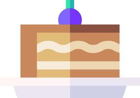 A cake with a candle on top of it vector