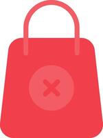 A red purse with an x on it vector