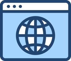 A globe icon on a computer screen vector