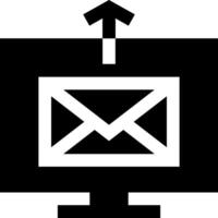 Email icon with arrow pointing up vector