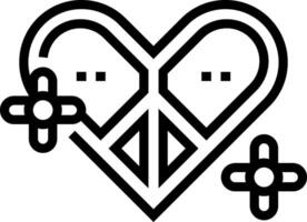 A black and white heart with two people in it vector