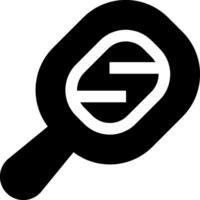 A magnifying glass icon on a white background vector
