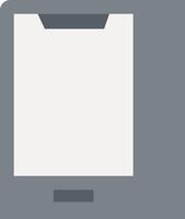 A white tablet with a blank screen vector