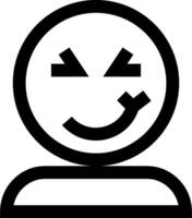 A black and white image of a smiling face vector