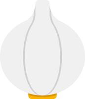 A white garlic bulb on a white background vector