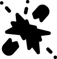 A black and white splash symbol with a star vector