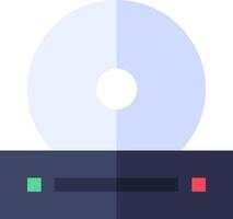 A cd player with a disc in the middle vector