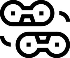 Two black and white images of a pair of glasses vector
