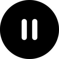 A black and white icon of two buttons vector