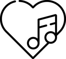 A heart with music notes in it vector