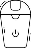 A black and white drawing of a coffee maker vector