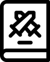 A book with two swords on it vector